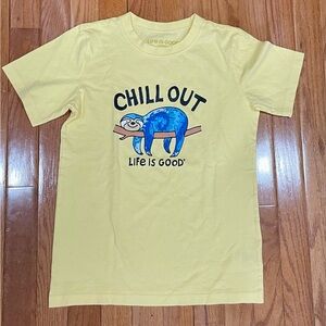 Life Is Good - Chill Out Yellow Sloth Tee (Kids)